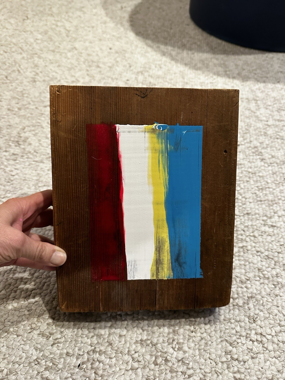 Abstract Found Wood Modern Painting