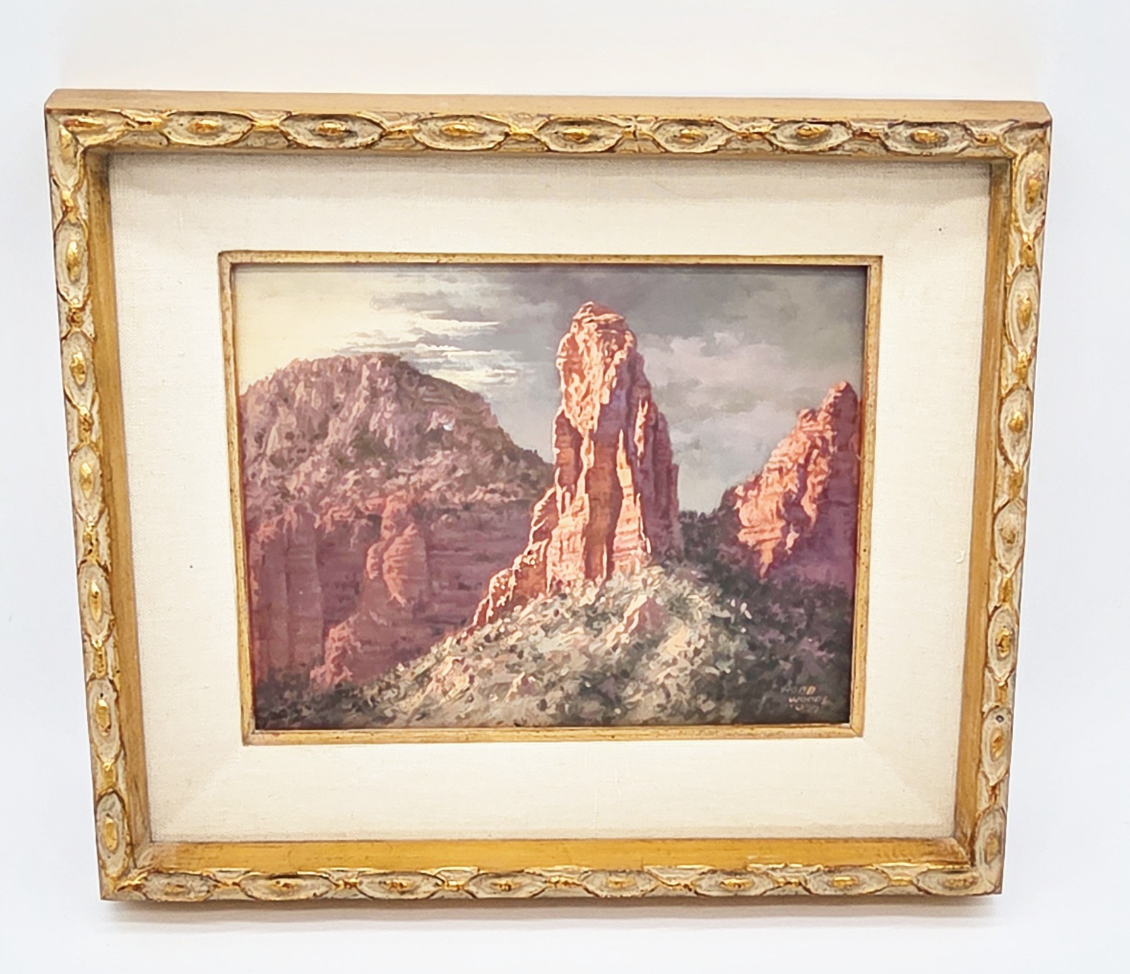 Robb Woods 1989 Original Oil Painting Sedona «Rabbit Ears» Arizona Landscape