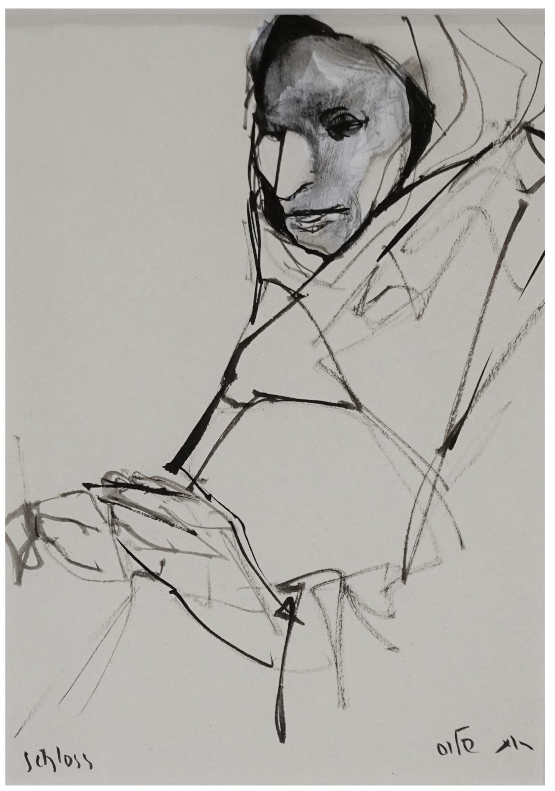 Ruth Schloss: Ethiopian Woman in Scarf 90s/ German Jewish Israeli Social Realism