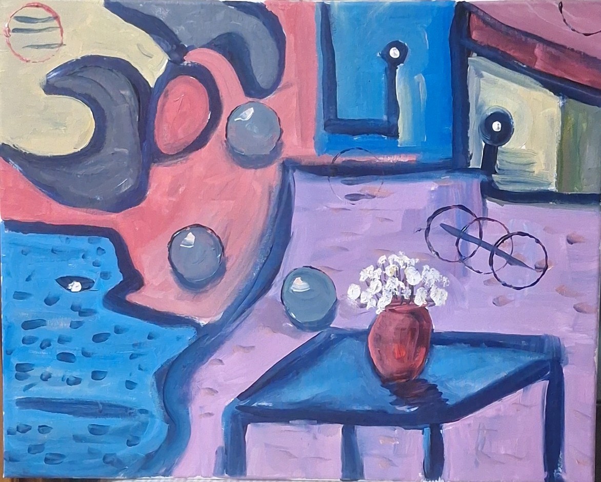 Just Thinking, Acrylic Painting – 16×20 Hand Painted Artwork on Canvas