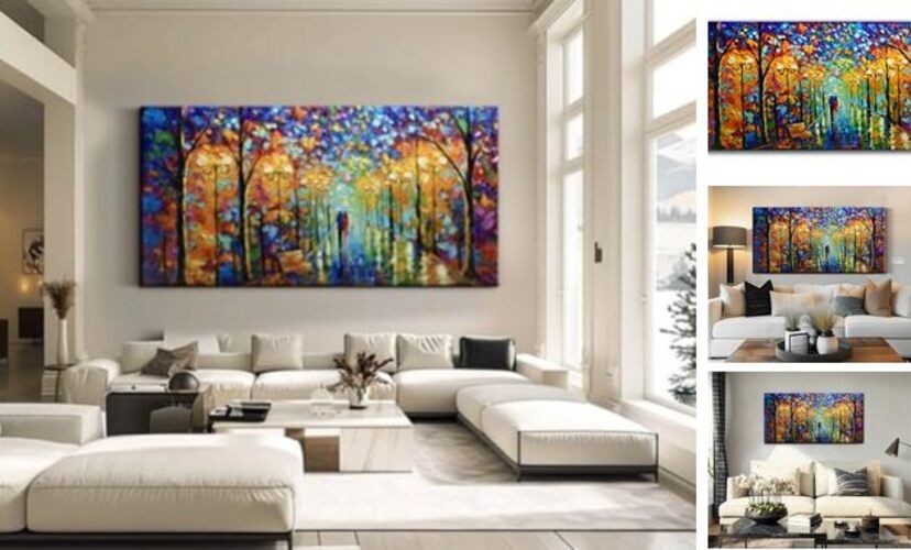 Tyed Art- Contemporary Art Landscape Oil Painting On Canvas 48″L x 24″W TY-018