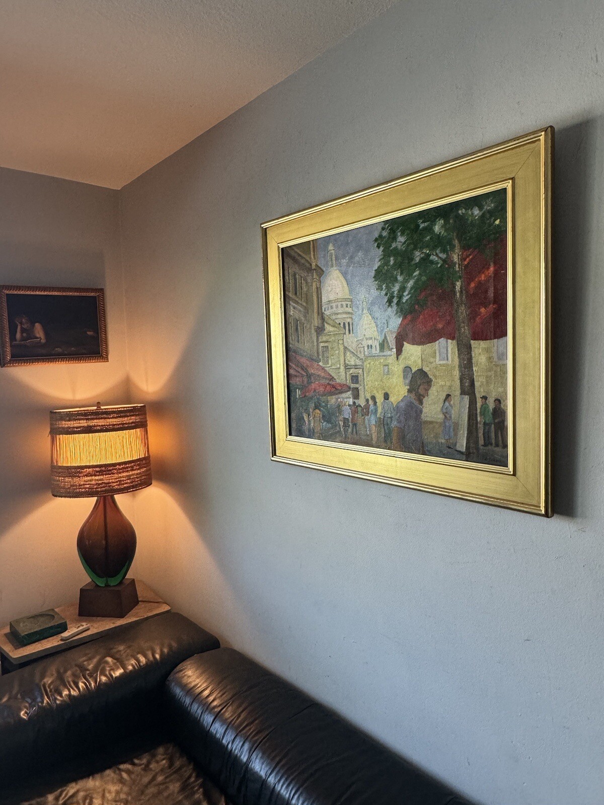 LEONARD SCHEU ANTIQUE MODERN FIGURATIVE LANDSCAPE OIL PAINTING OLD CALIFORNIA 53
