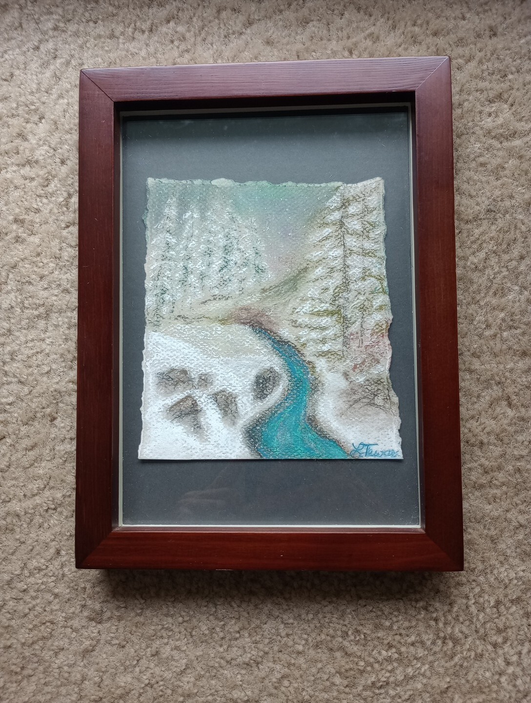 Glass Framed Original Pastel