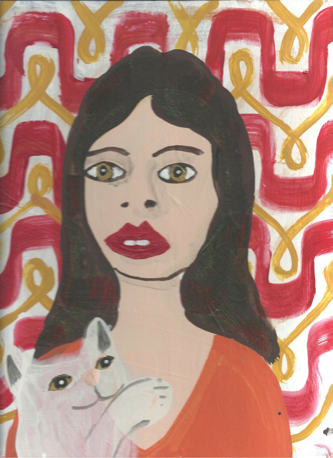 Hinda with Colinda the Cat by William Mayer