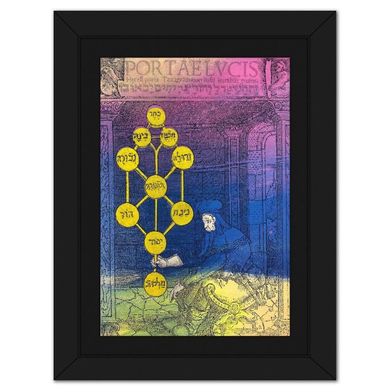 Steve Kaufman (1960-2010), «Kabbalah» Framed Mixed Media Art, 17/50