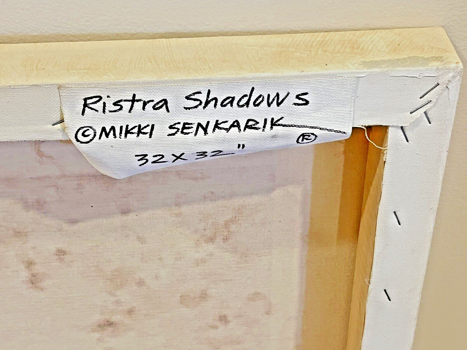 MIKKI SENKARIK “Ristra Shadows” Original Oil Painting Southwest Adobe Chili Rist