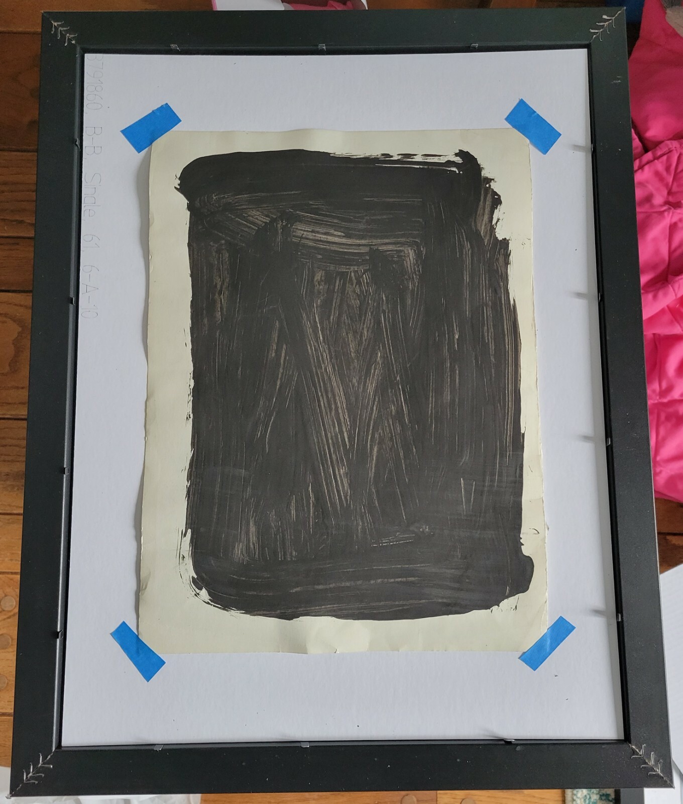 Painting After S. Valadon After the Bath Mixed Media on Paper 8.5×13″ Framed