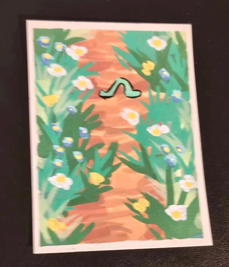 ACEO: Original Acrylic Painting (6.4 x 8.9 cm): caterpillar 2/3 by Lenahui