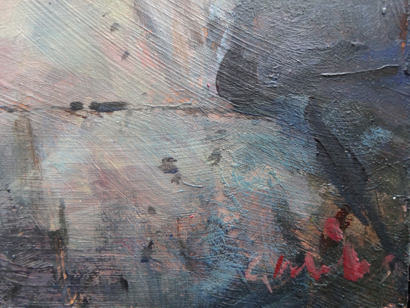 GERRY MILLER – Original Artwork «Doorway» Acrylic Paint on MDF board. Size A4.