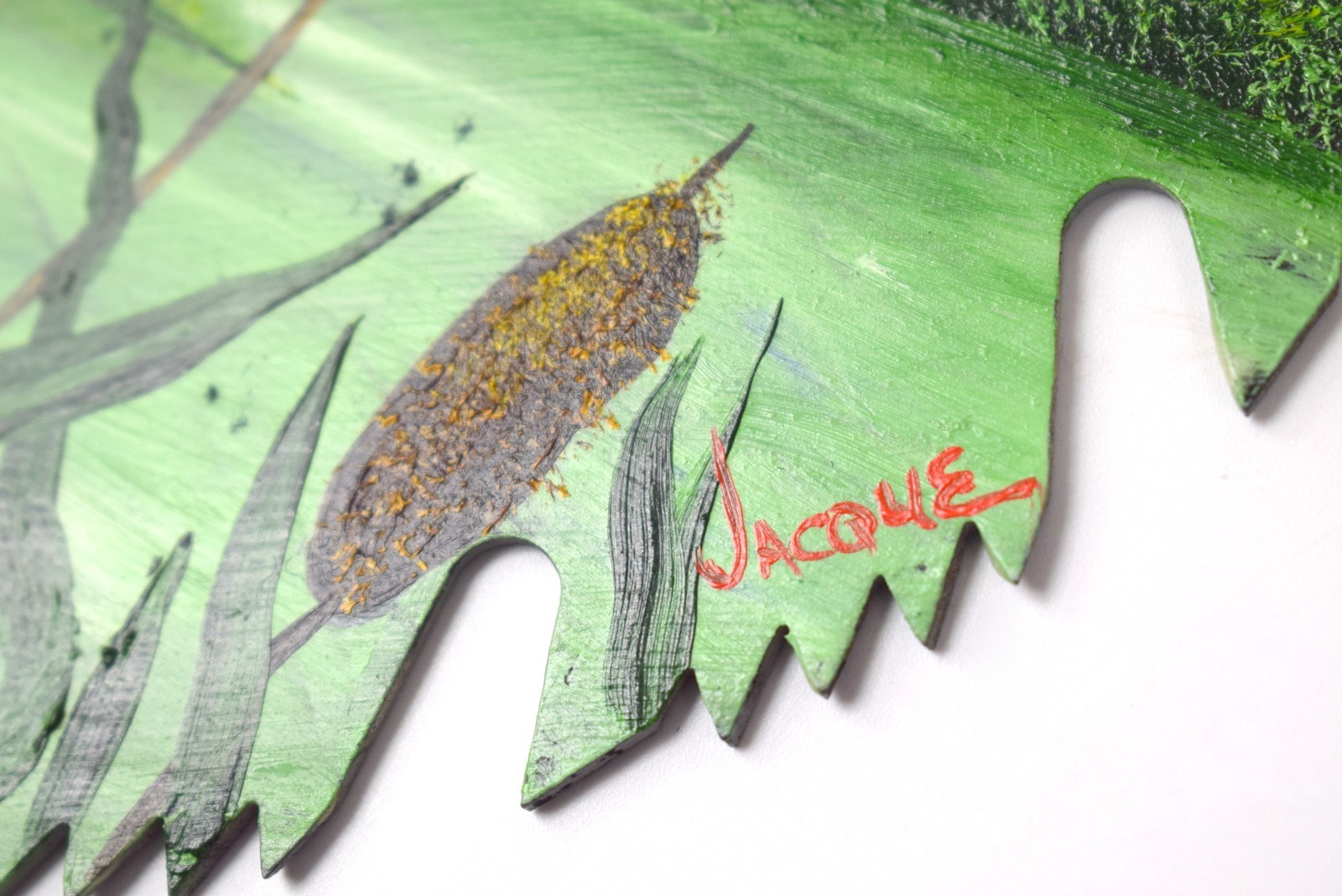 «MALLARD DUCK» Wildlife Art – Handpainted on Circular Saw Blade – Signed * USA