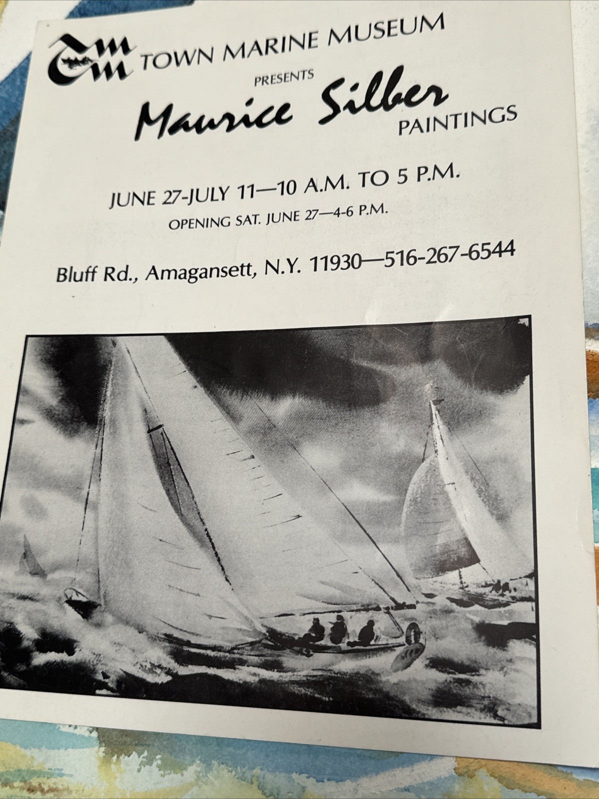 COASTAL EXPRESSIONIST PAINTING SAIL BOATS REGATTA MAURICE SILBER FAMOUS LARGE
