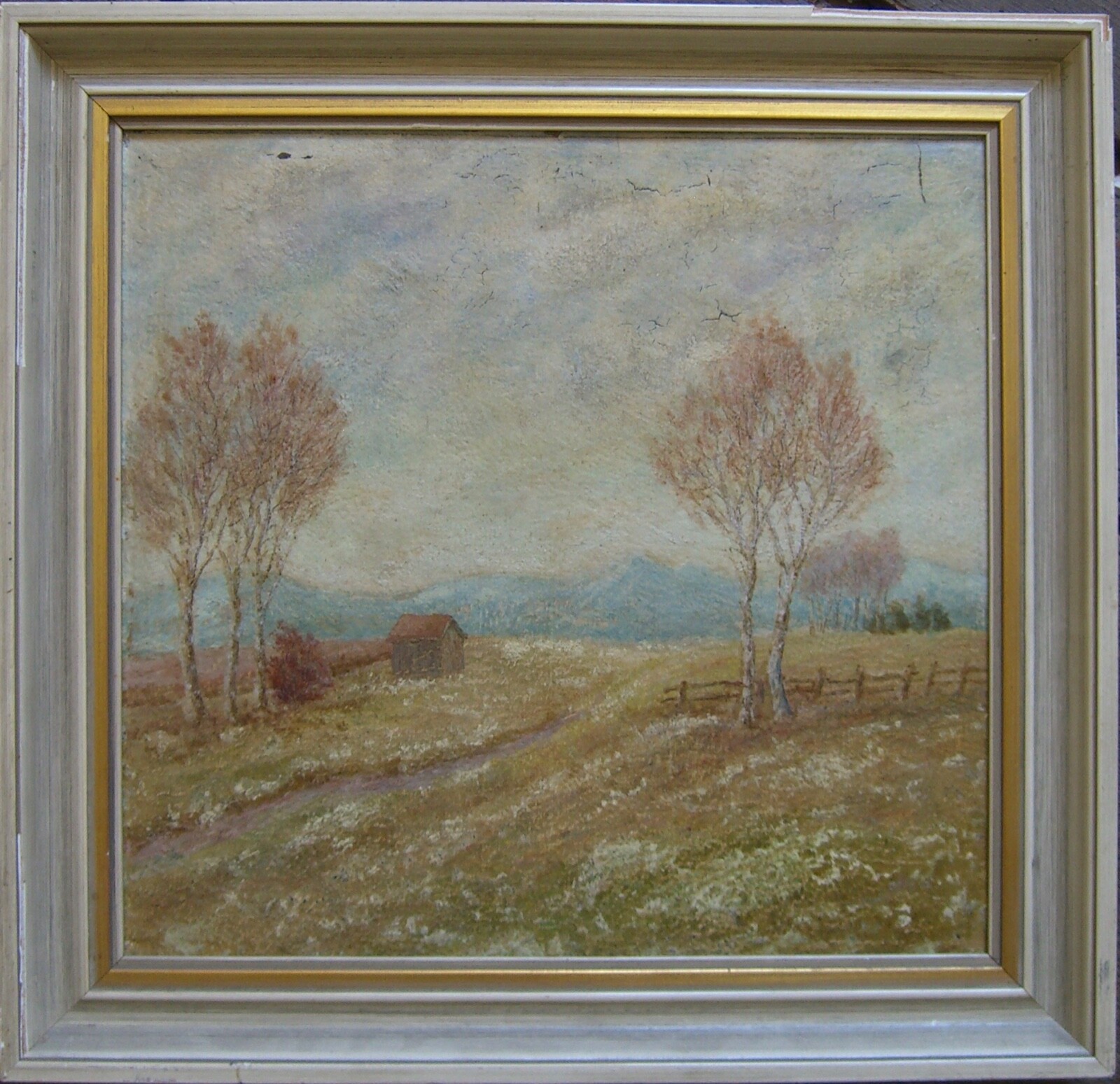 Oil Painting° Mountain Landscape With Birch ° Nature Botany Impressionism