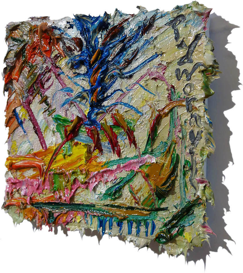 ORIGINAL OIL█PAINTING FLOWERS█ART SIGNED IMPRESSIONISM POP█ABSTRACT NATURE 8×8″