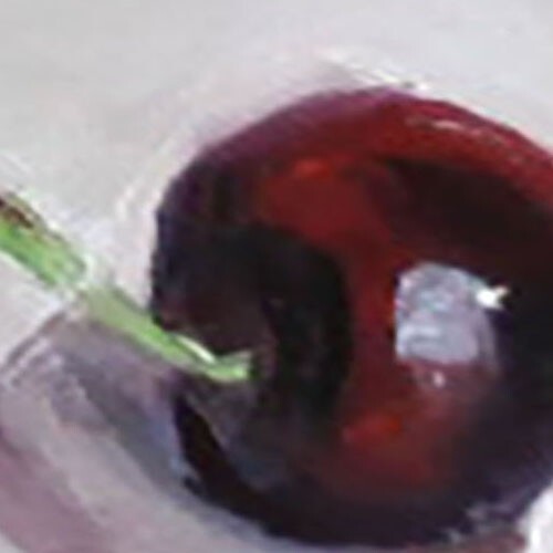 KITCHEN still life cherries Oil painting UKRAINE 8X10 Demenko Natalia