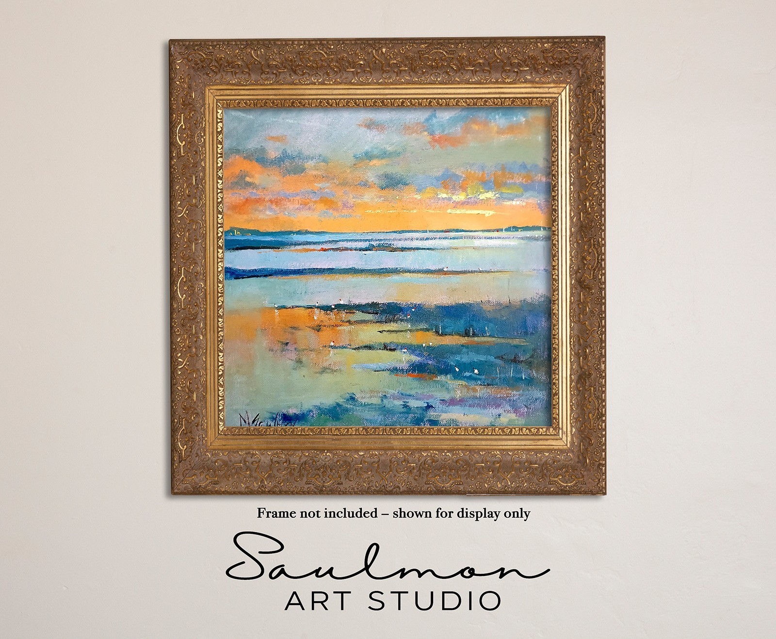 Original Impressionist Oil Painting on Canvas 12 in x12 in– Signed by Artist