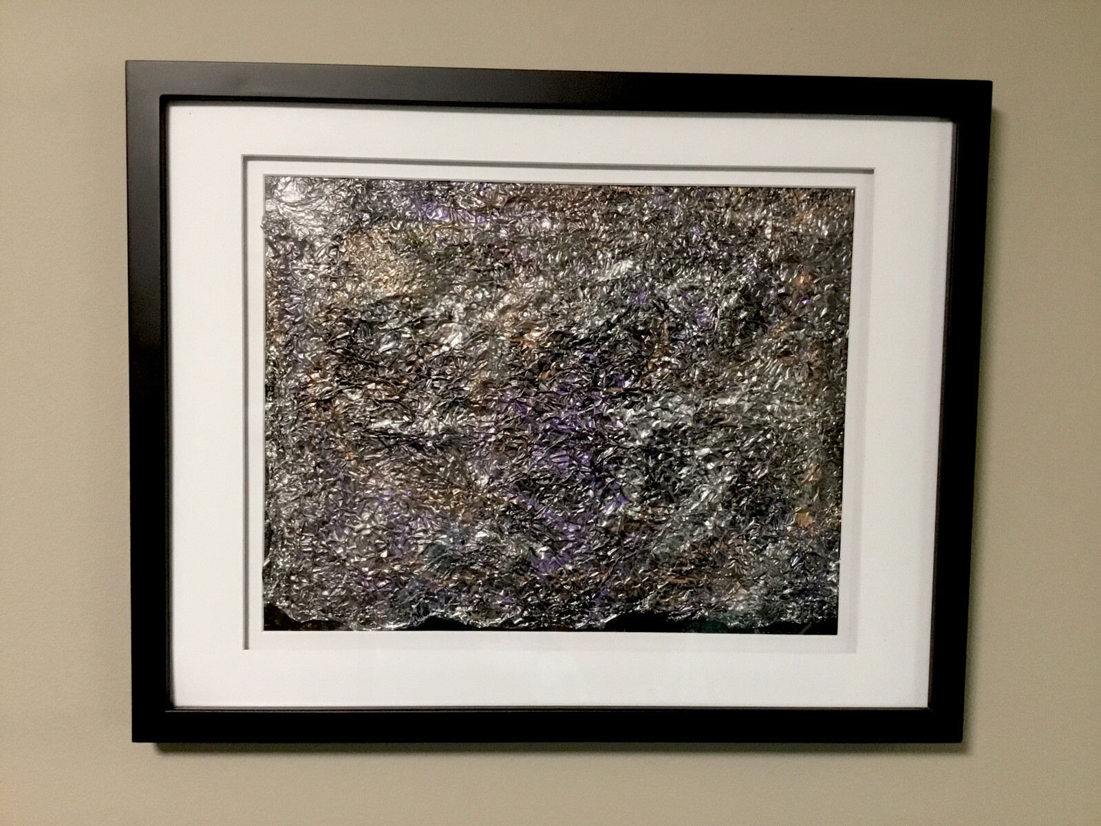 Original Abstract Acrylic Painting On Tin Foil