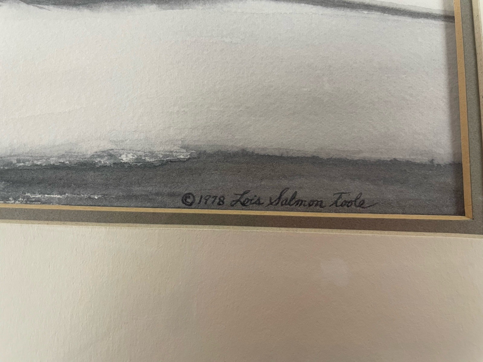 Deep In January by Lois Salmon Toole Framed & Dbl Matted Signed Watercolor