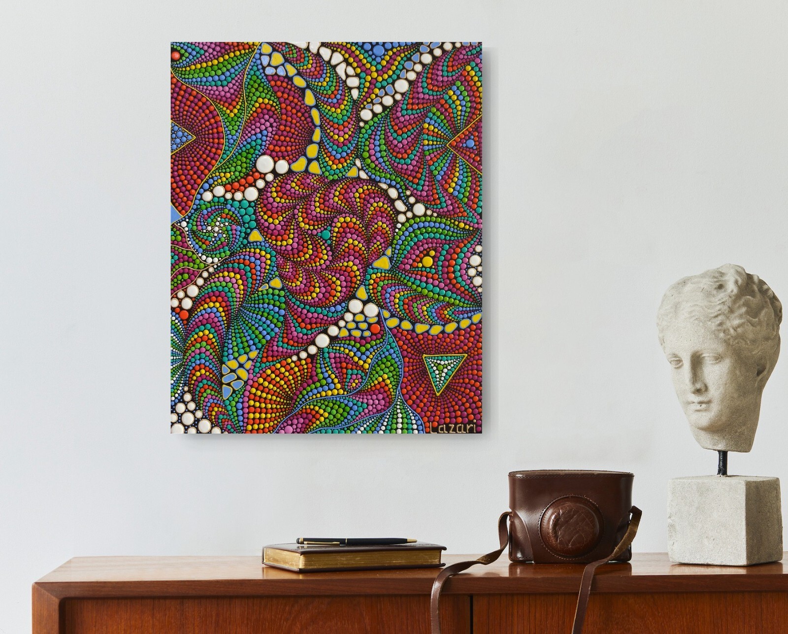 Original Abstract art Psychedelic Trippy artwork Sacred Geometry Art Eclectic