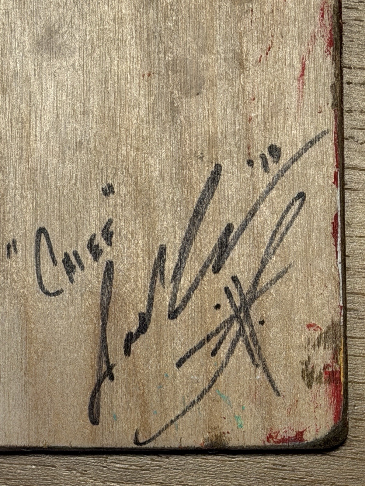 Painting of Chicago Blackhawks Hockey Team Logo 11.5”x 11.5” On Plywood, Signed