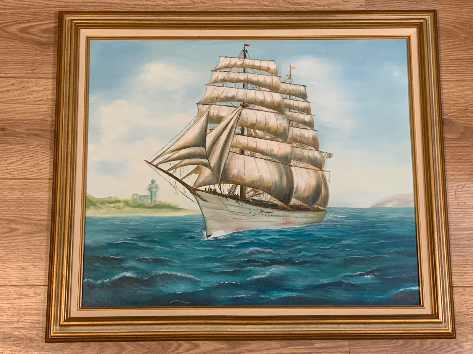 Gaskell Original Acrylic Sailing Ship Painting Maritime Seascape Nautical Art