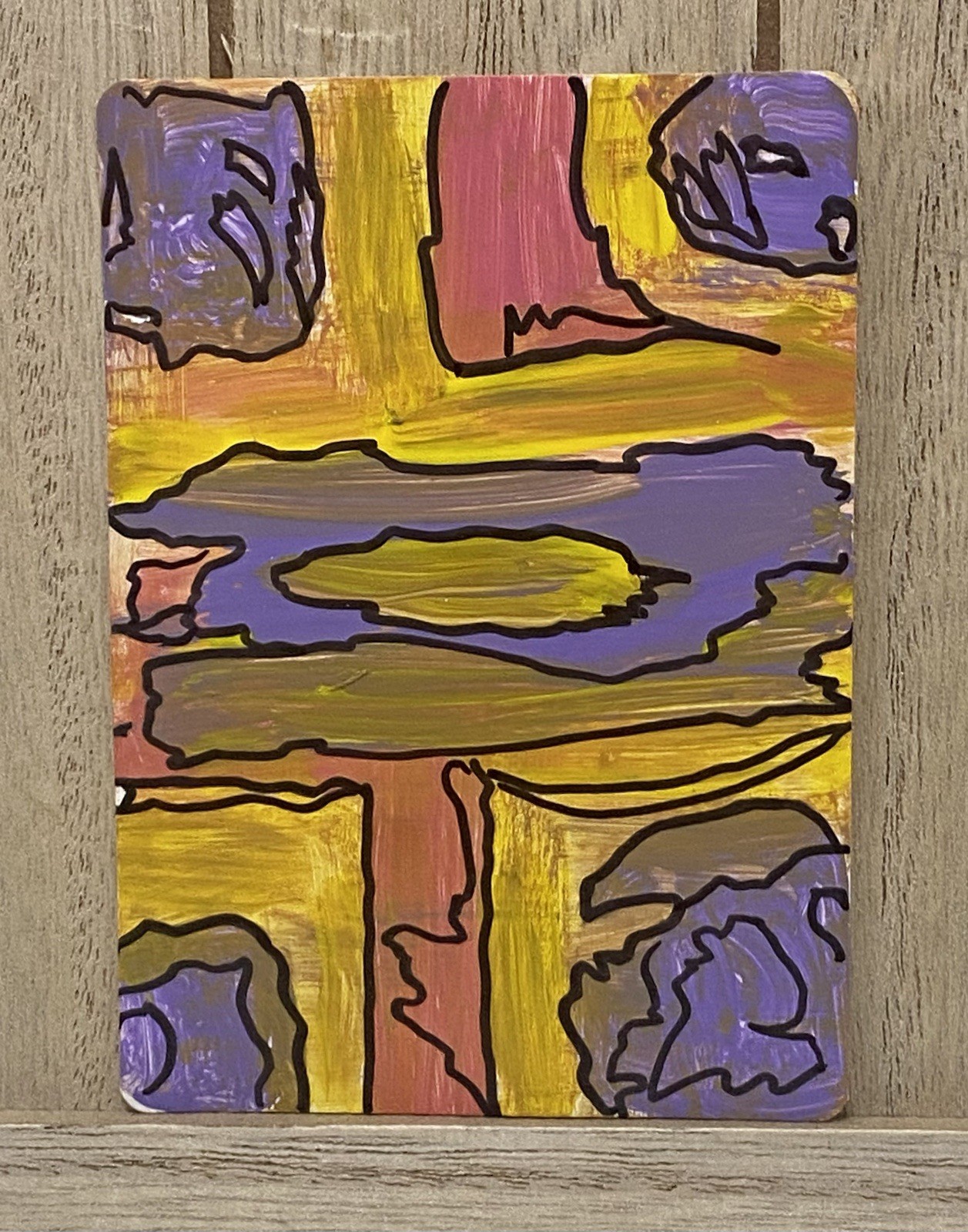 Original Abstract ACEO Art Card