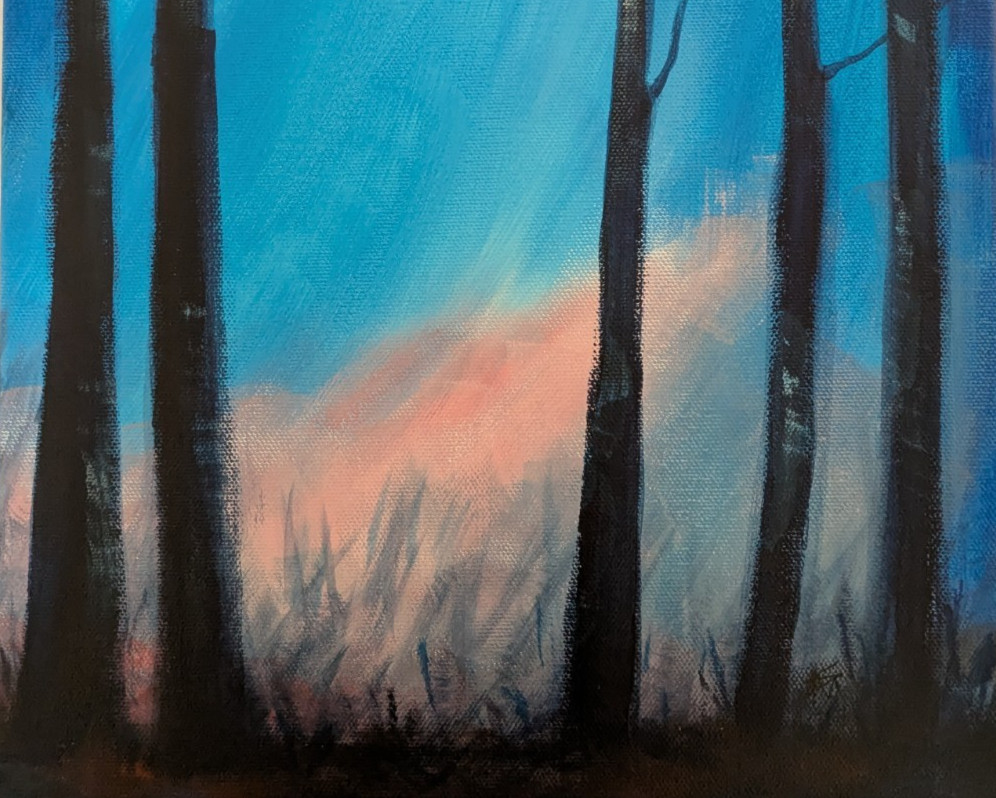 Landscape Tree Painting Original Abstract Nature Modern Art By Samantha McLean