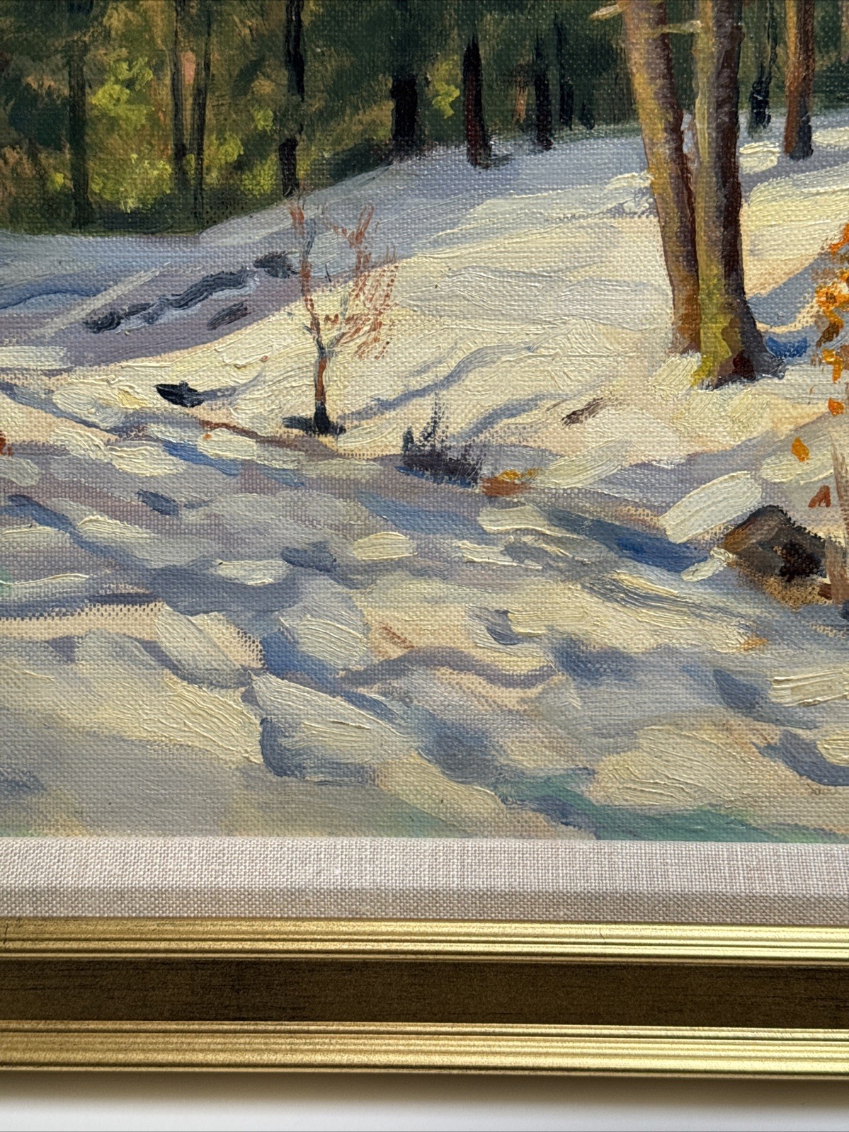ANTIQUE AMERICAN IMPRESSIONIST PAINTING NEW YORK ERNEST HUBBARD Landscape 1930’s
