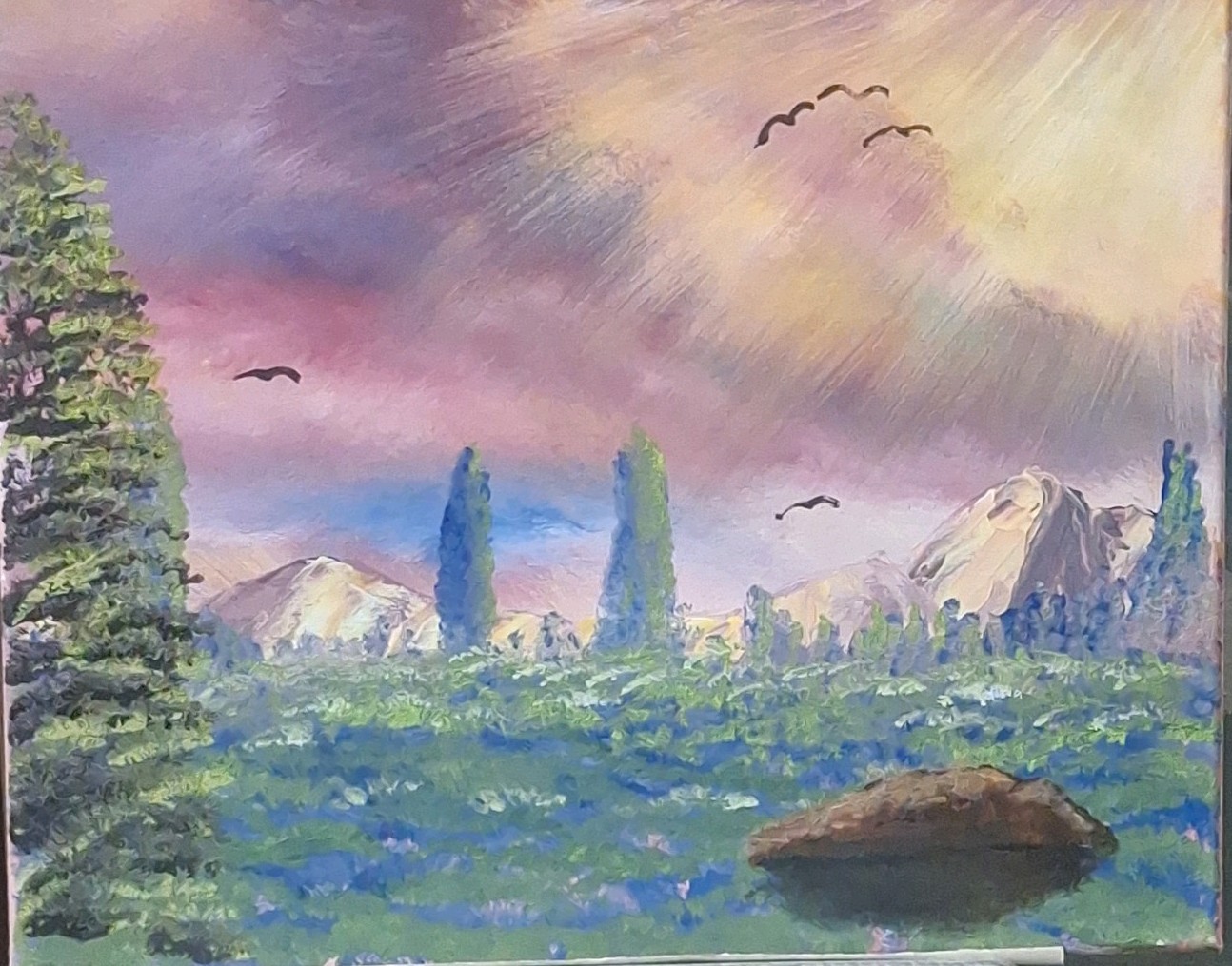 New Day, Acrylic Painting – 16×20 Hand Painted Artwork on Canvas