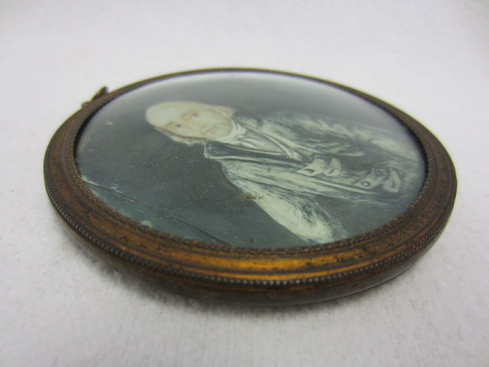 MINIATUR – Herren-Portrait – Biedermeier / Historismus um 1870 – Gouache/Papier