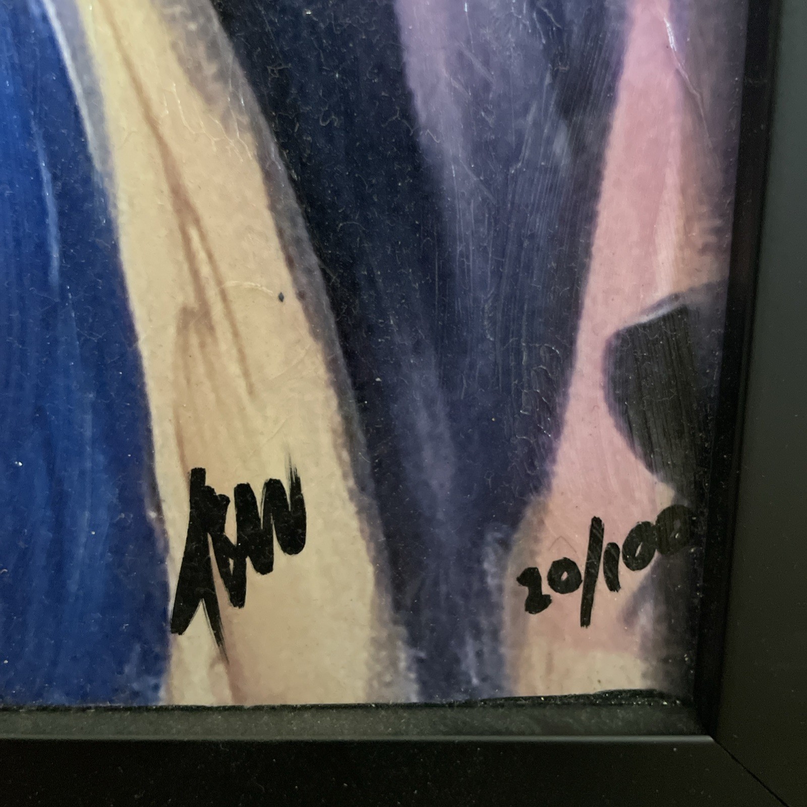 Original Framed Abstract Art Signed And Numbered By Artist
