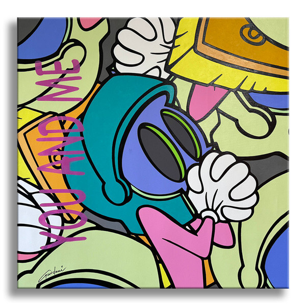 You and Me Marvin the Martian – Original Painting on Canvas