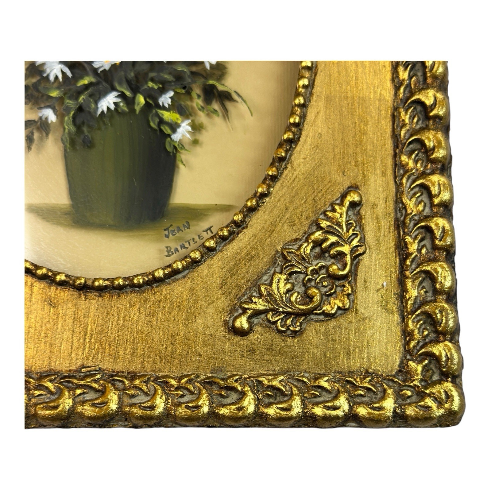 SET ORIGINAL SIGNED Jean Bartlett 3D Stereographic Oil Layered Glass Wood Frame