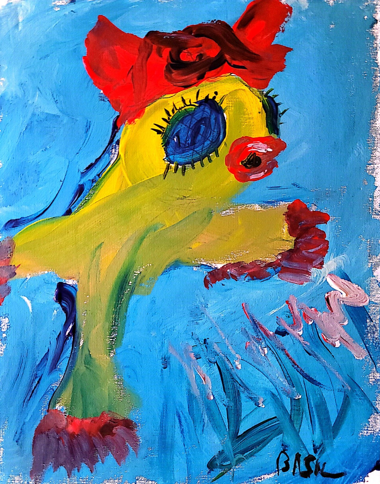 Goldfish Contemporary Expressionist Original Painting