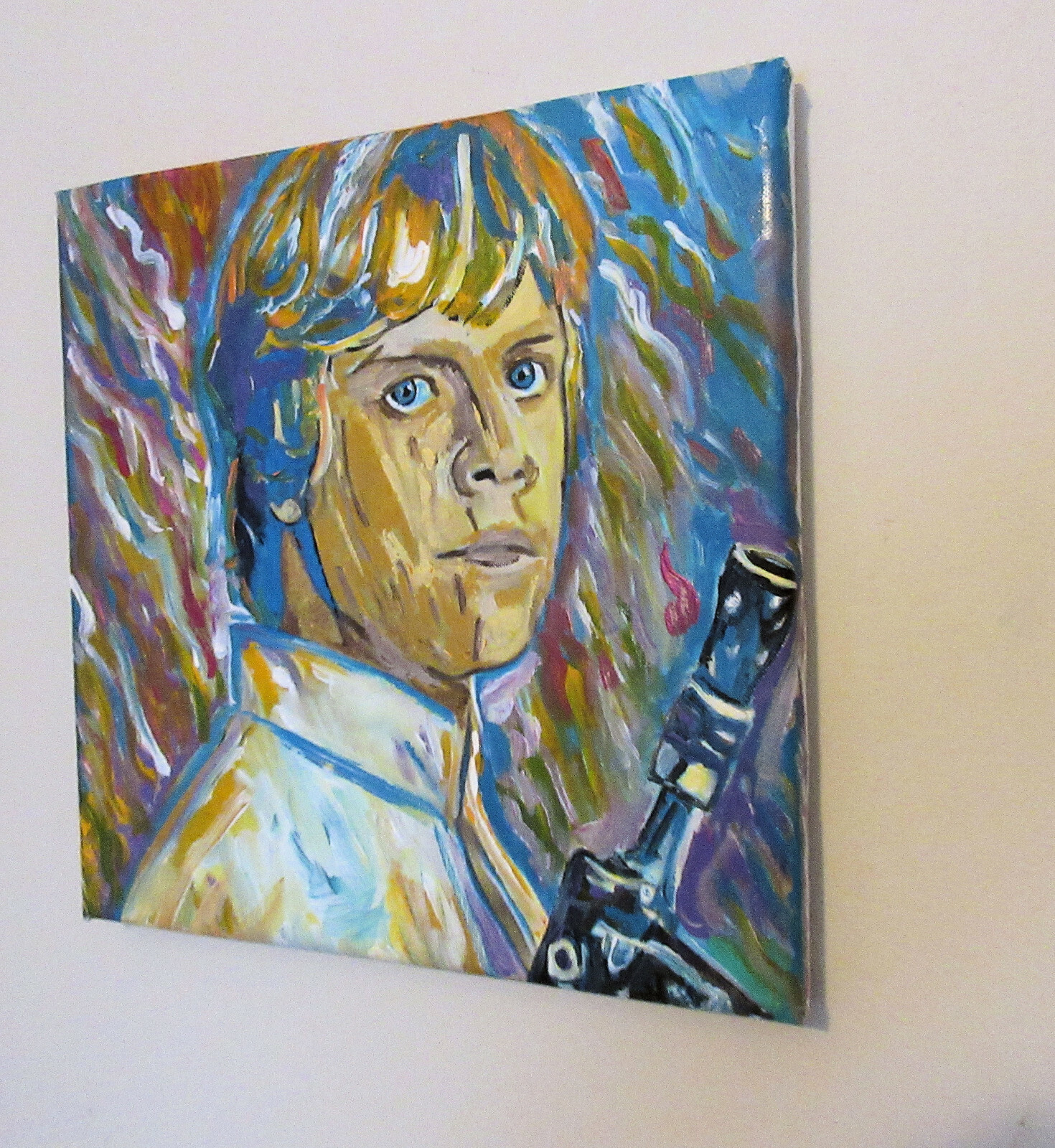 Star Wars Luke Skywalker SCI Fi Original Pop Graffiti Spray Paint Art 10″ x » 10