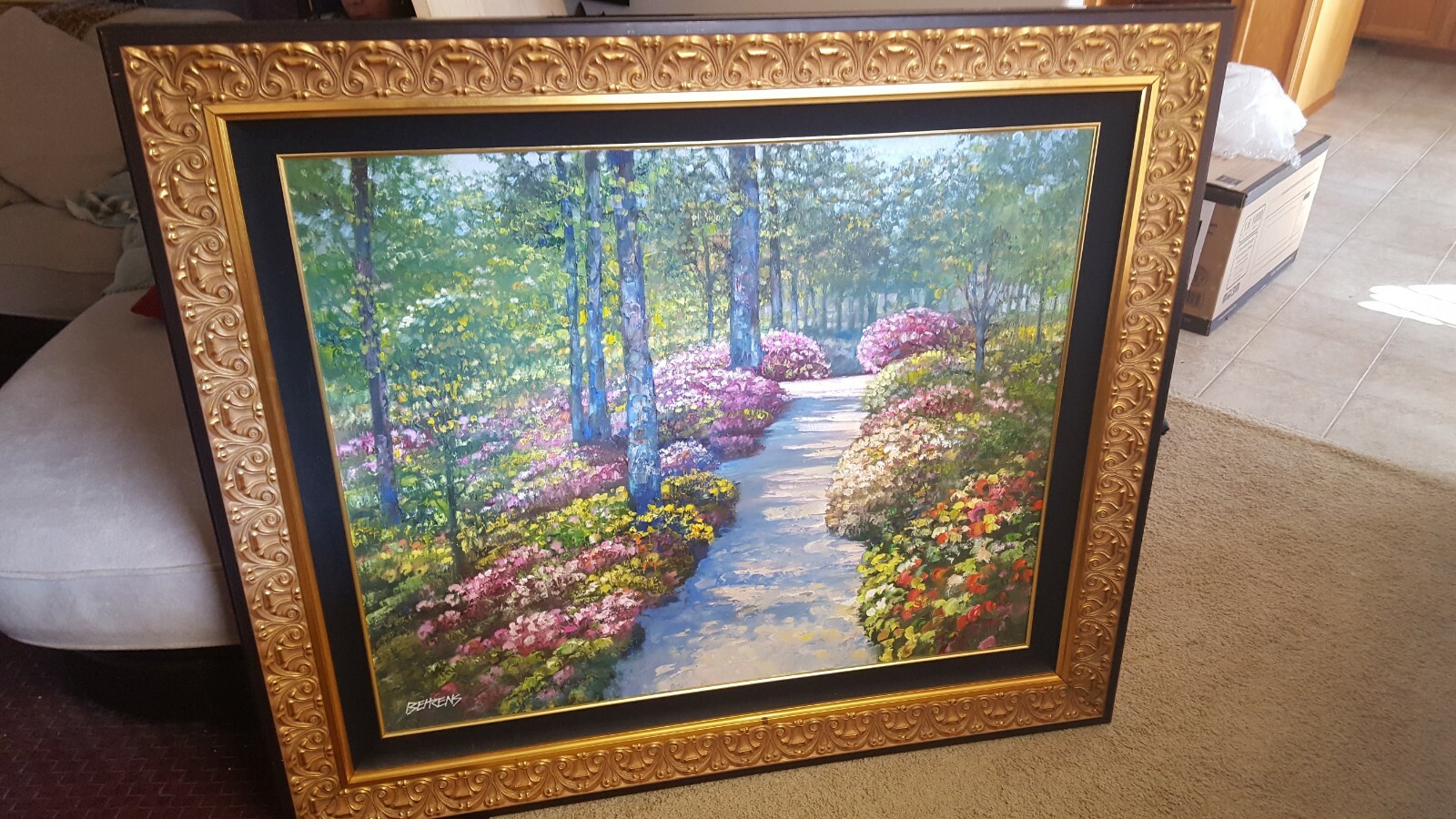 Howard Behrens Original Oil Painting on Canvas Signed Italian Landscape Artwork