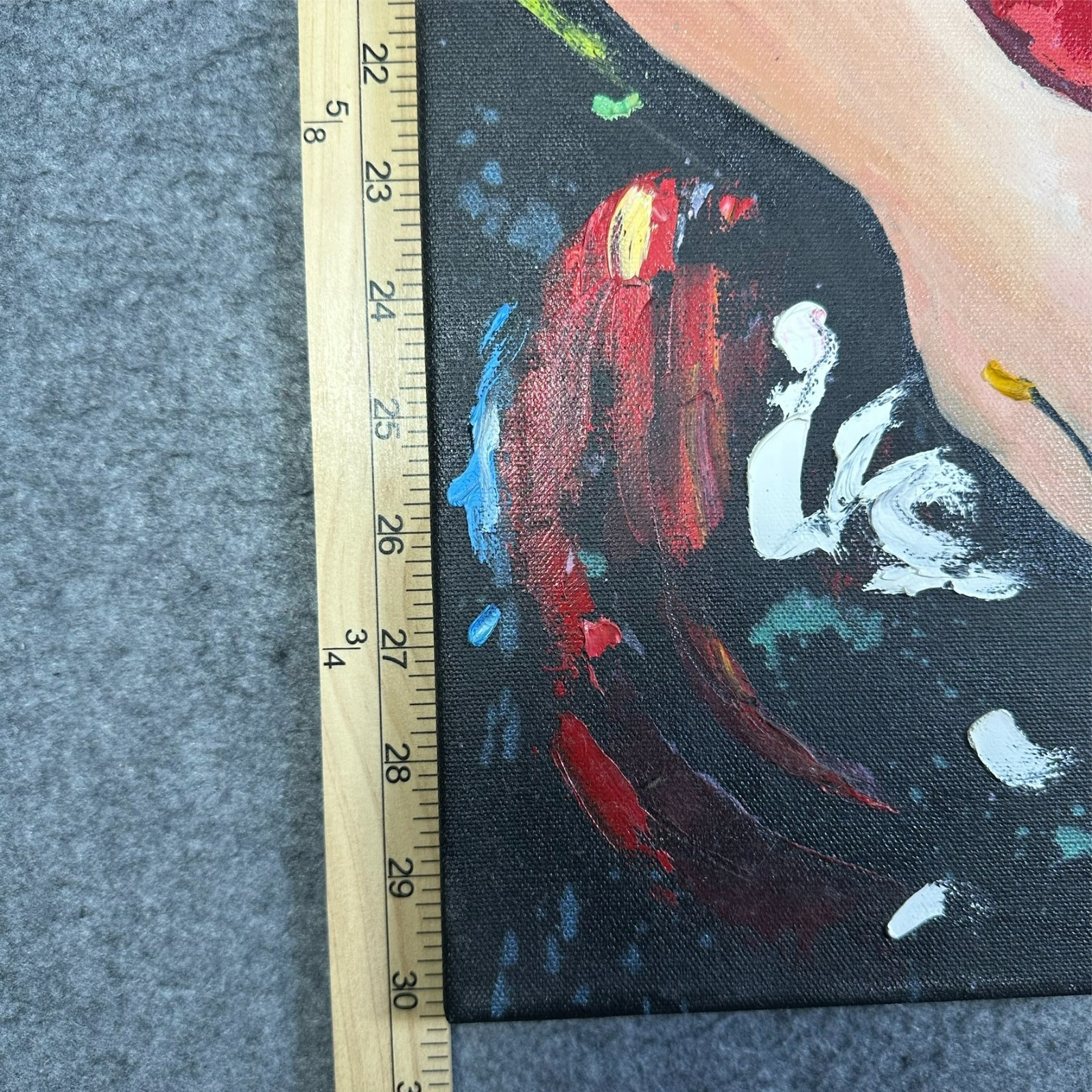 Original Jerry Garcia Abstract Painting Art Grateful Dead 30×24″ Canvas