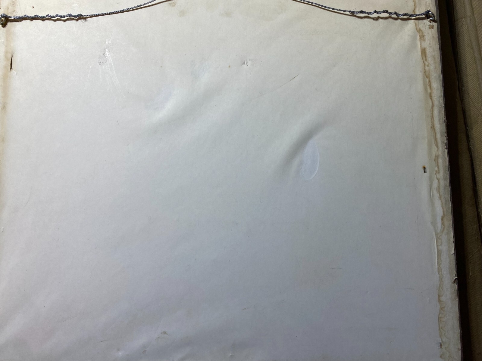 1983 «Two Figures Scene» Mixed Media Painting – Signed And Framed