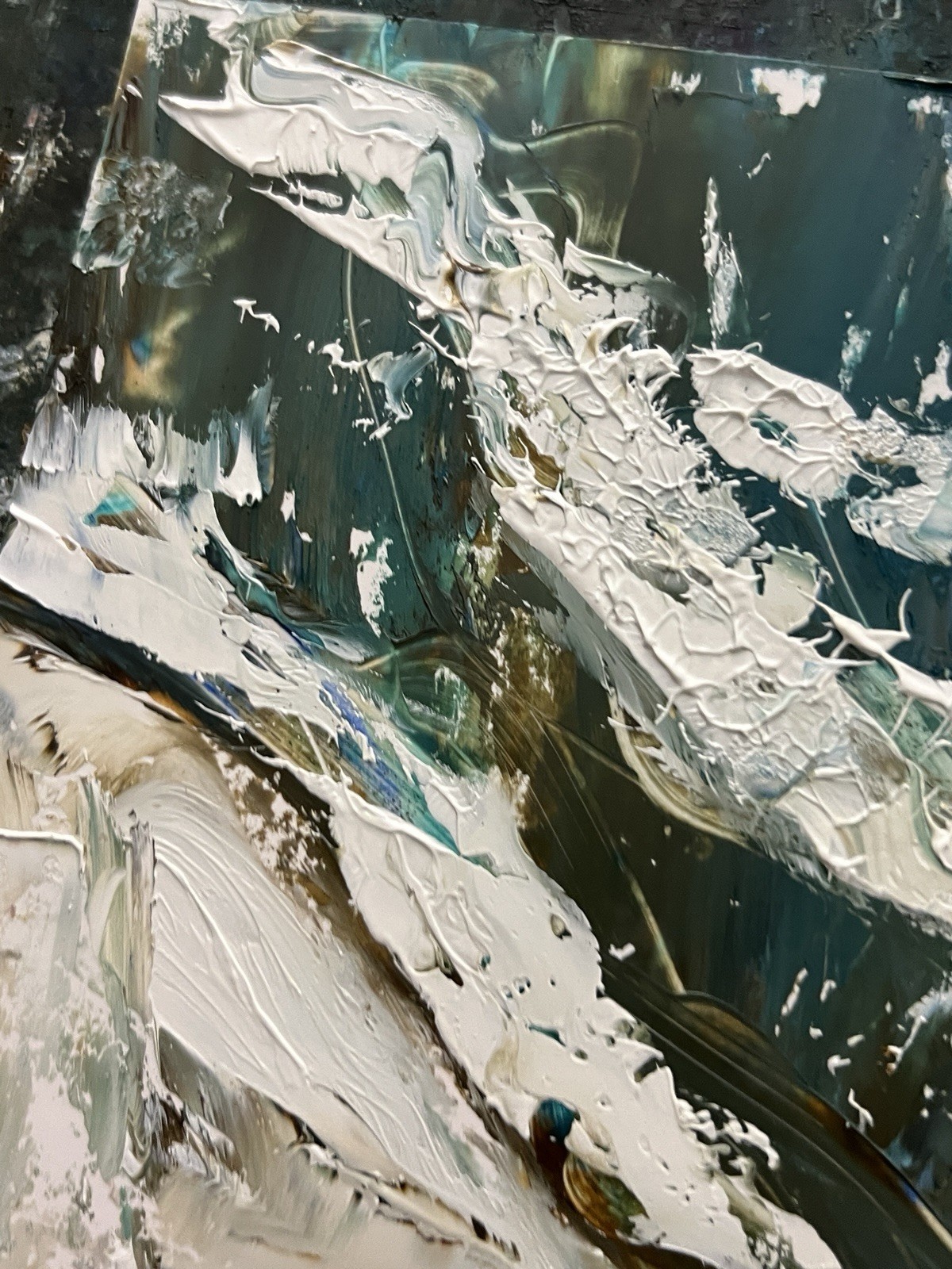 Virginia Beach Shoreline • Dramatic Ocean Energy Impasto Expressive Artwork Gift