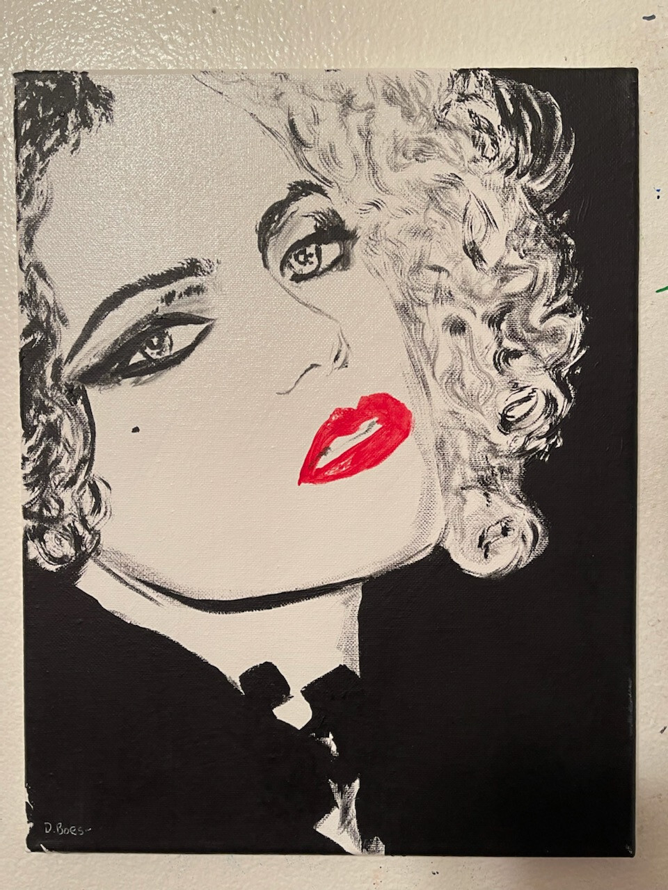 Seasoned Art Cruella DeVille Emma Stone hand painted fan art Disney Dalmatians