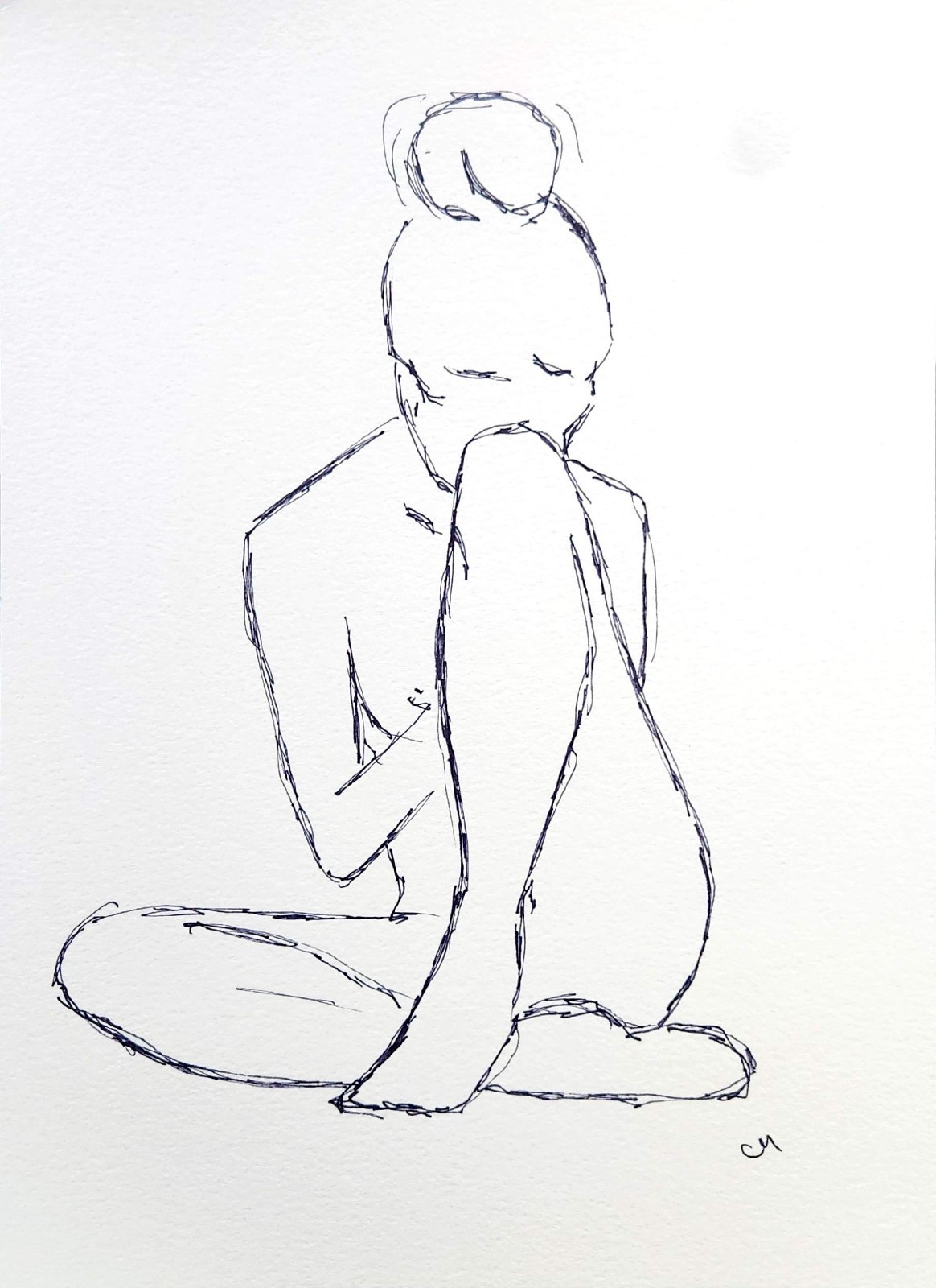 Original Abstract Expressionism Women’s Figure Art 9X12 Handmade Signed