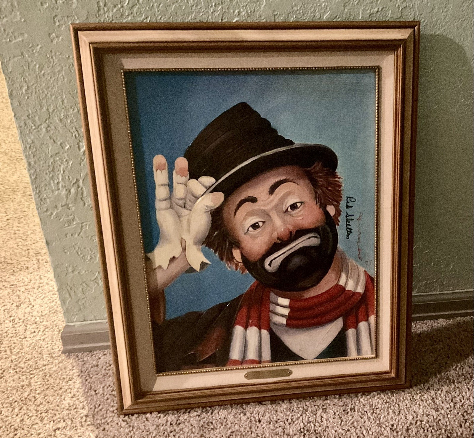 Red Skeleton The Gent Signed Canvas (Limited Edition 2383/ 5000) Clown Art, COA