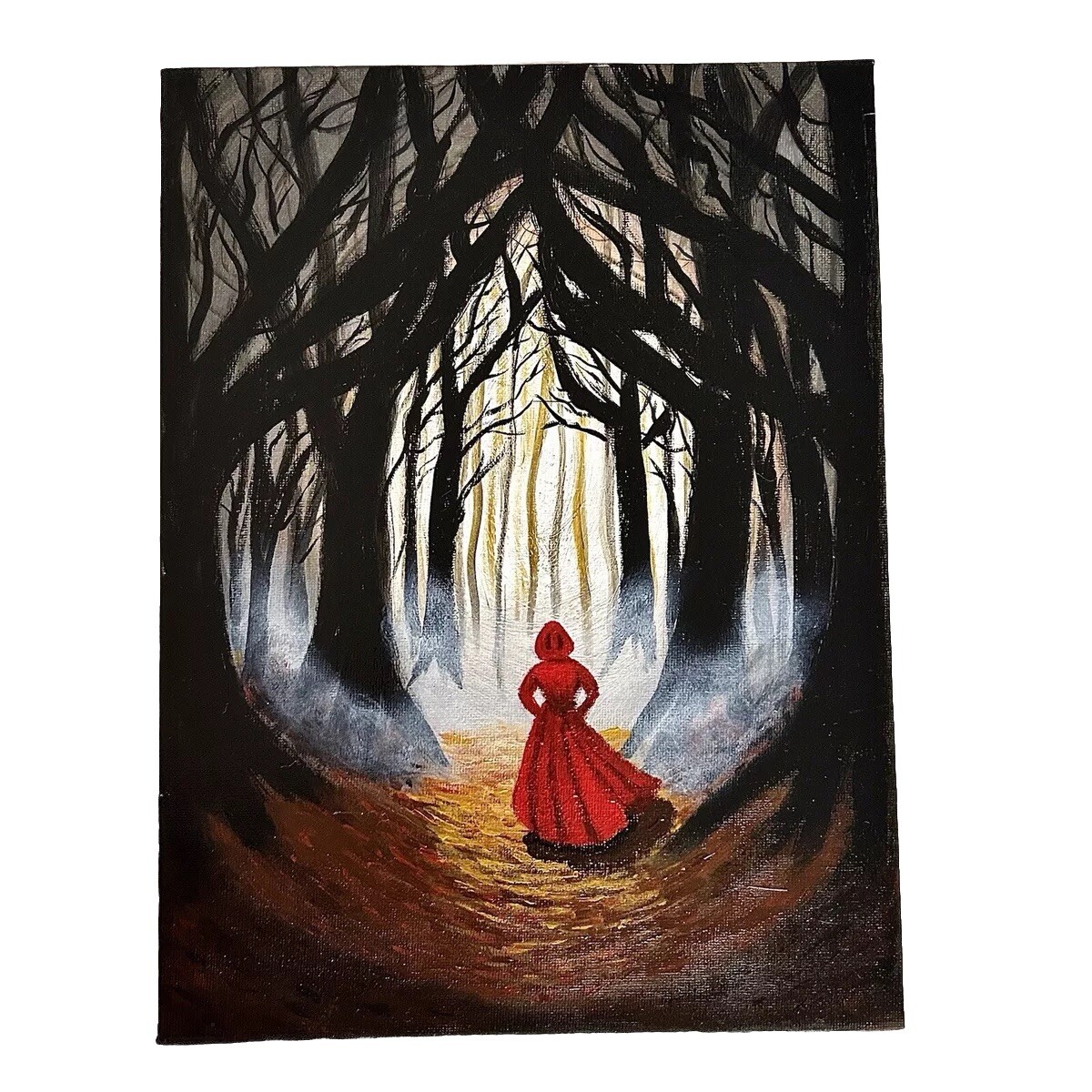 Little Red Riding Hood 9X12 Acrylic Canvas Panel, From A Tutorial #Fairytales.