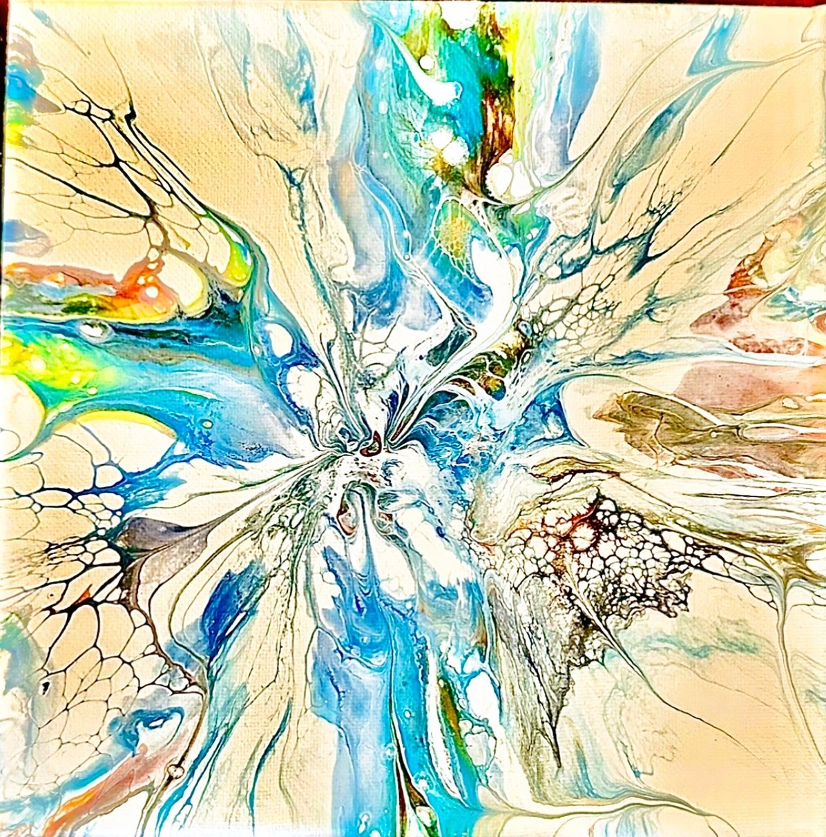 Original Acrylic 8″x8″ Canvas Art OOAK (One of a Kind) Auto, Date, Numbered 1/1