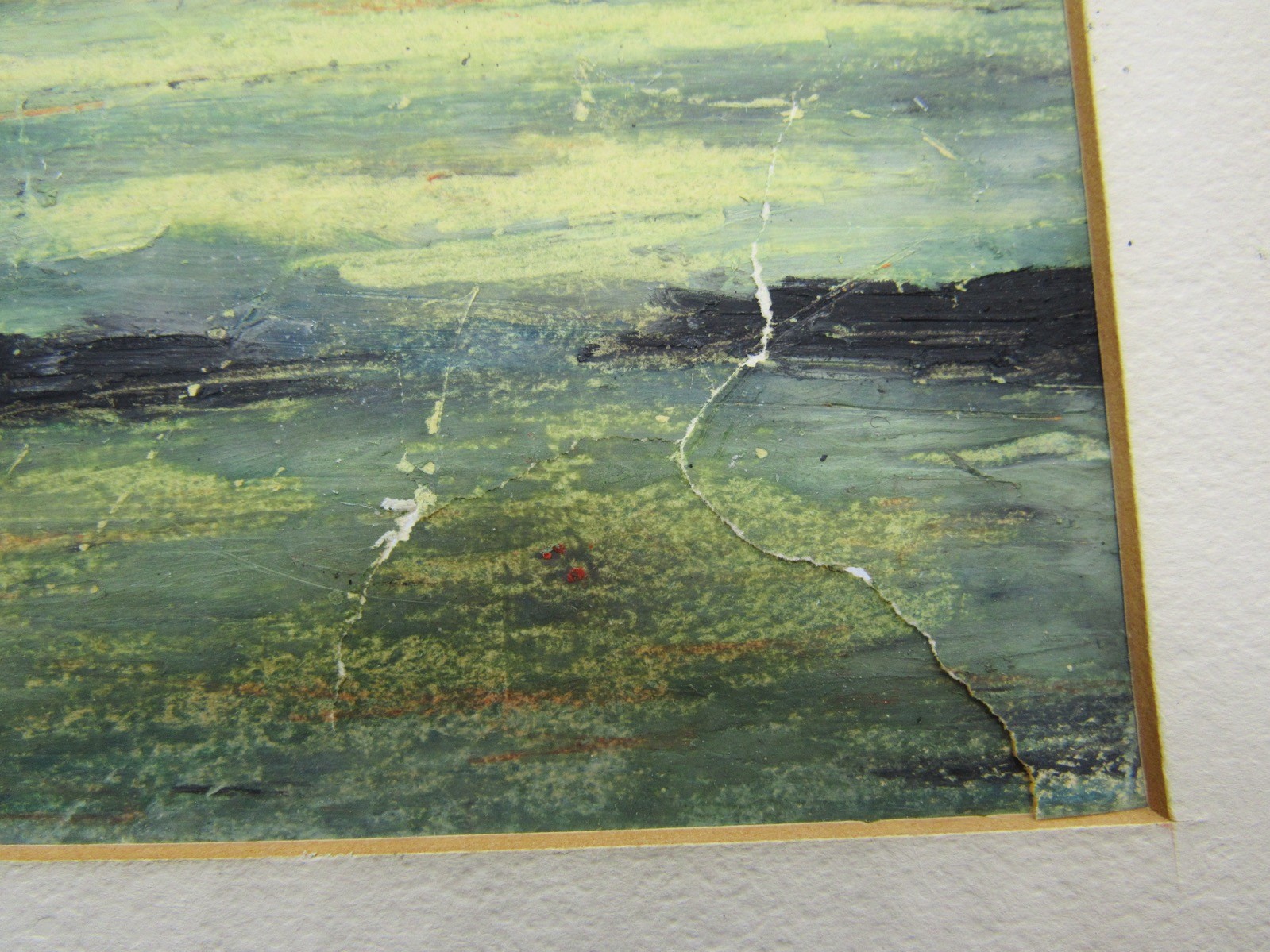Charming framed impressionist landscape/seascape painting 9×11″