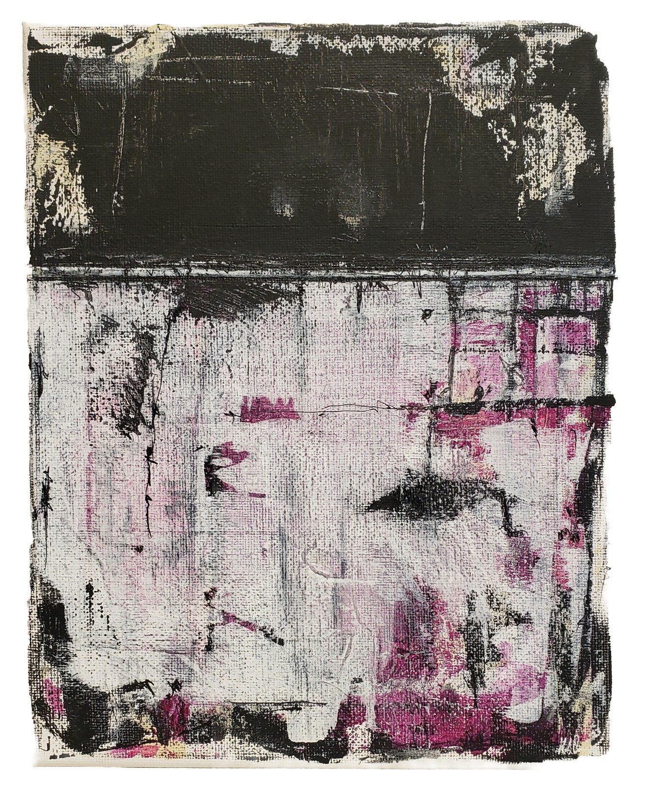 Original Abstract Modern Minimal Urban Textured Painting K.A.Davis No.416