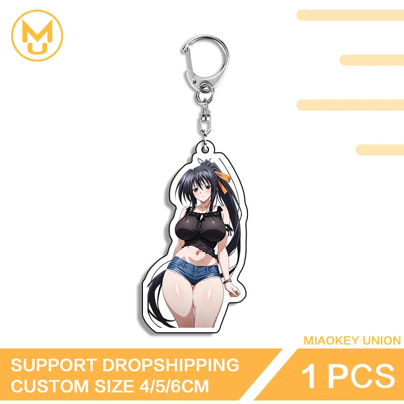 Himejima Akeno Seductive Bikini Acrylic Key Chains Hot Selling Oversize Pretty