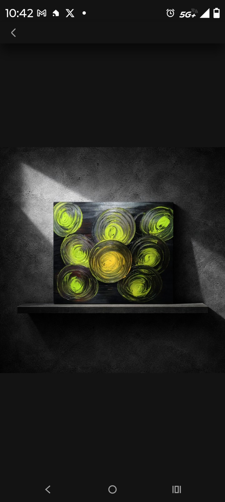 Trey Coppland, Green Light Abstract Acrylic Painting, Medium, 2026 Signed