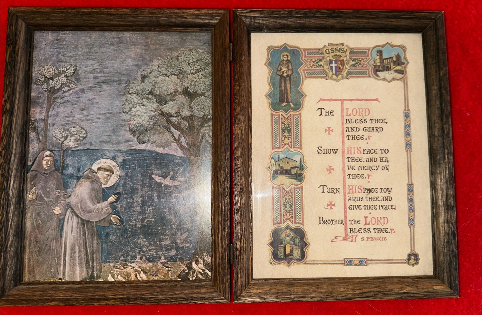 Landscape Religious Art with Doves & blessings of Saint Patrick’s prayer Framed￼
