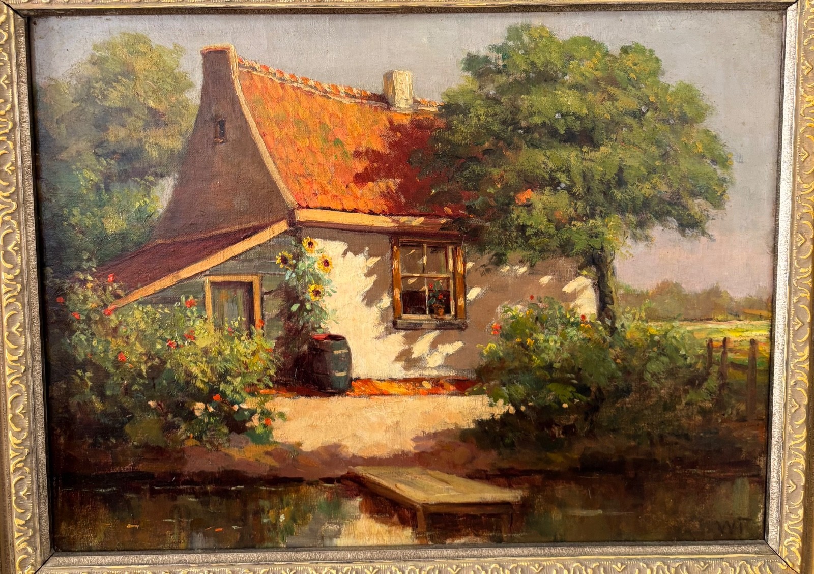 At Summer Noon /Wlodzimierz Tetmajer (1862-1923) Polish Oil on Canvas; 23”x 19”