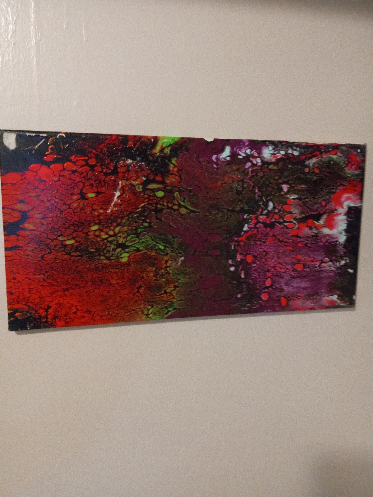 Original Artwork: Epoxy Resin and Acrylic Painting in Shades of Blue and Brown
